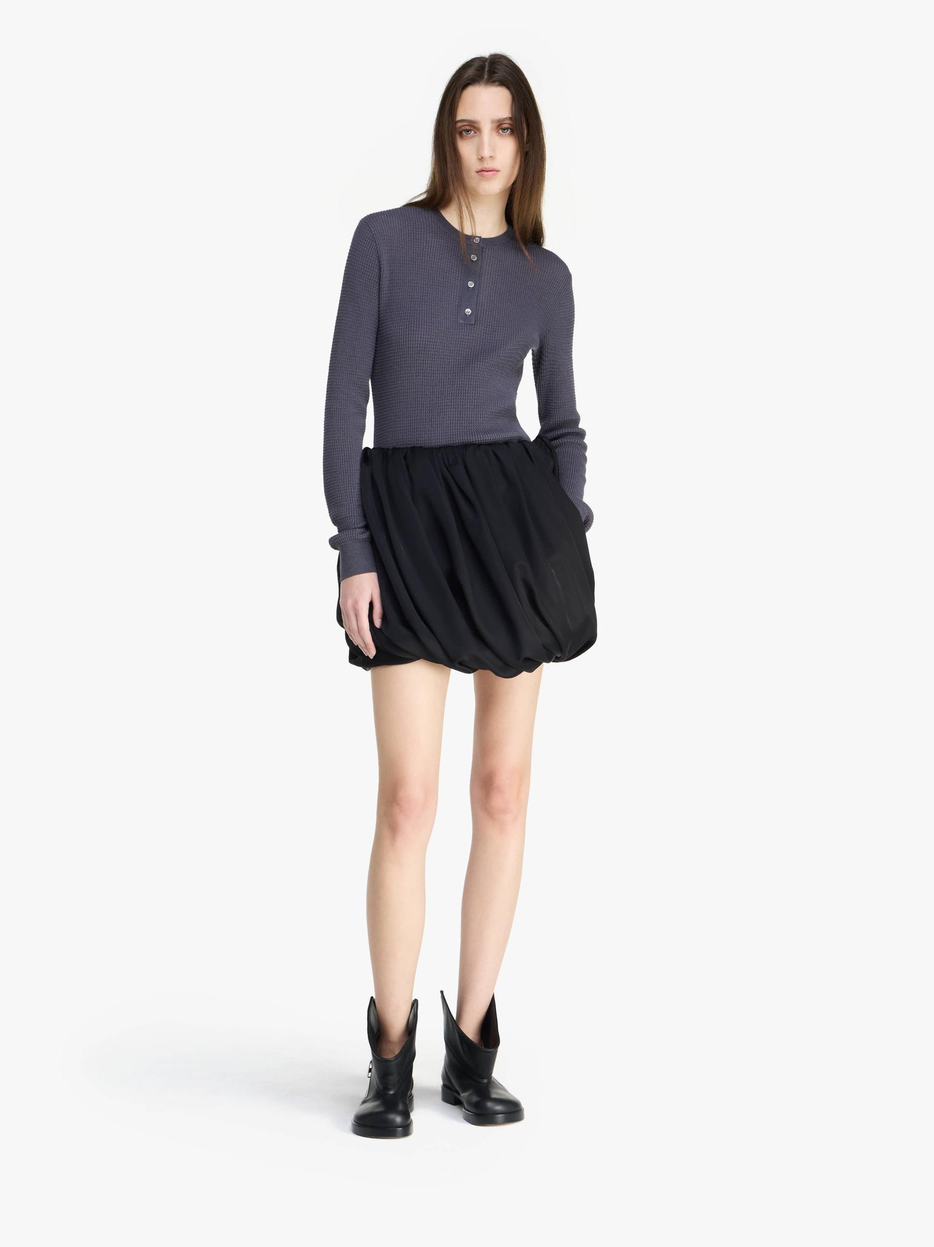 ROLLED HEMLINE MINI SKIRT Product Image