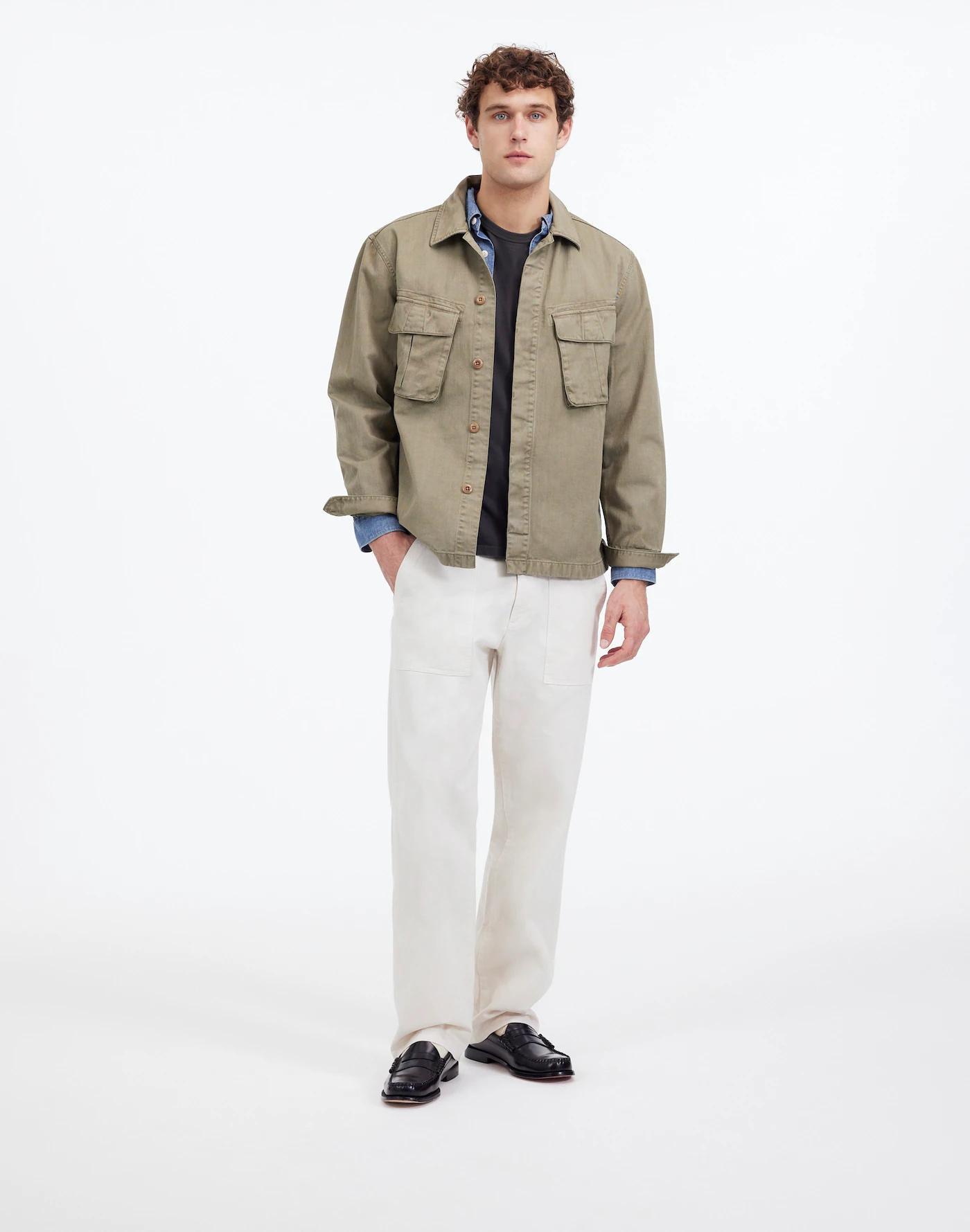 Utility Jacket in Garment-Dyed Cotton Twill Product Image