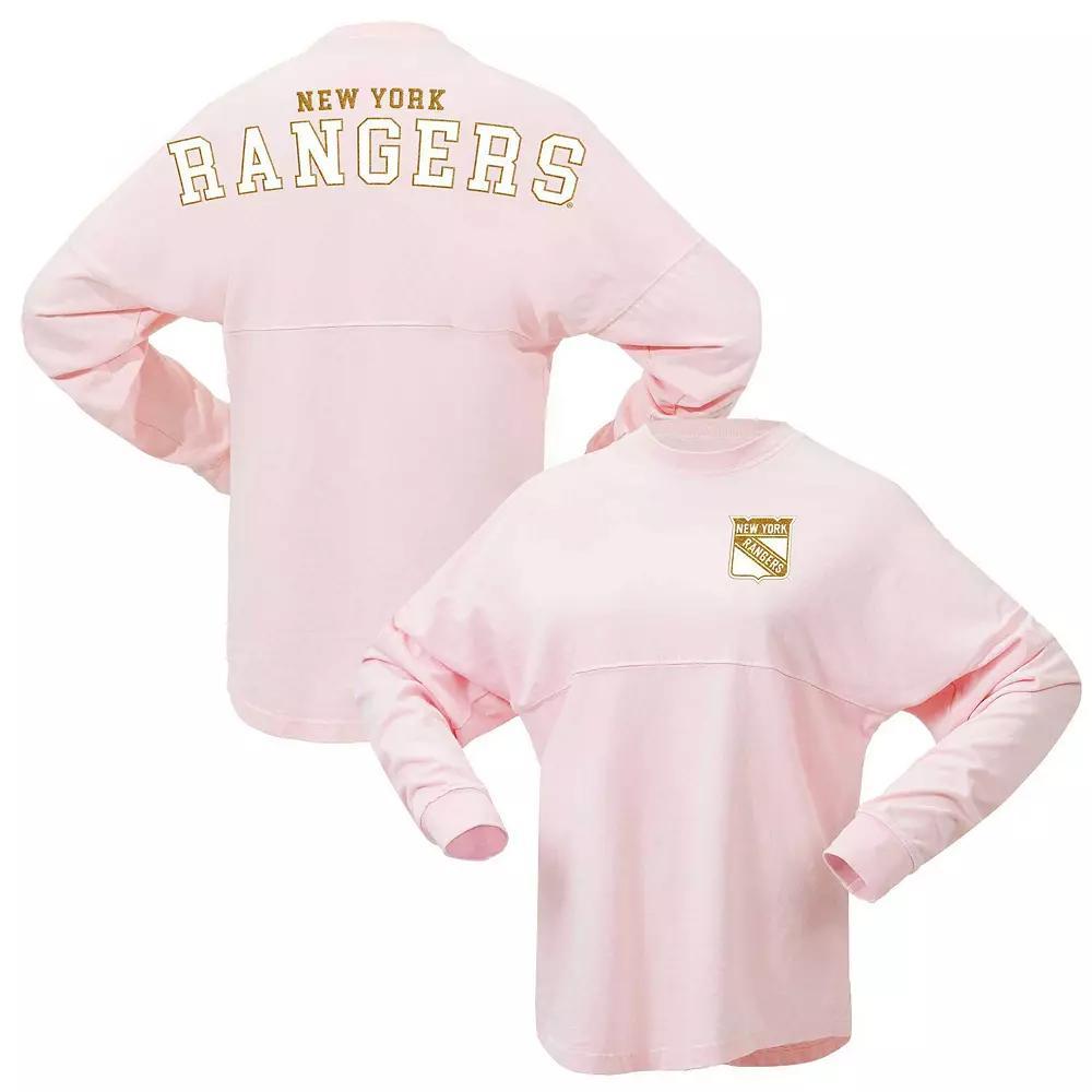 Women's Fanatics Branded Pink New York Rangers Spirit Jersey Long Sleeve T-Shirt, Size: Large, Ran Pink Product Image