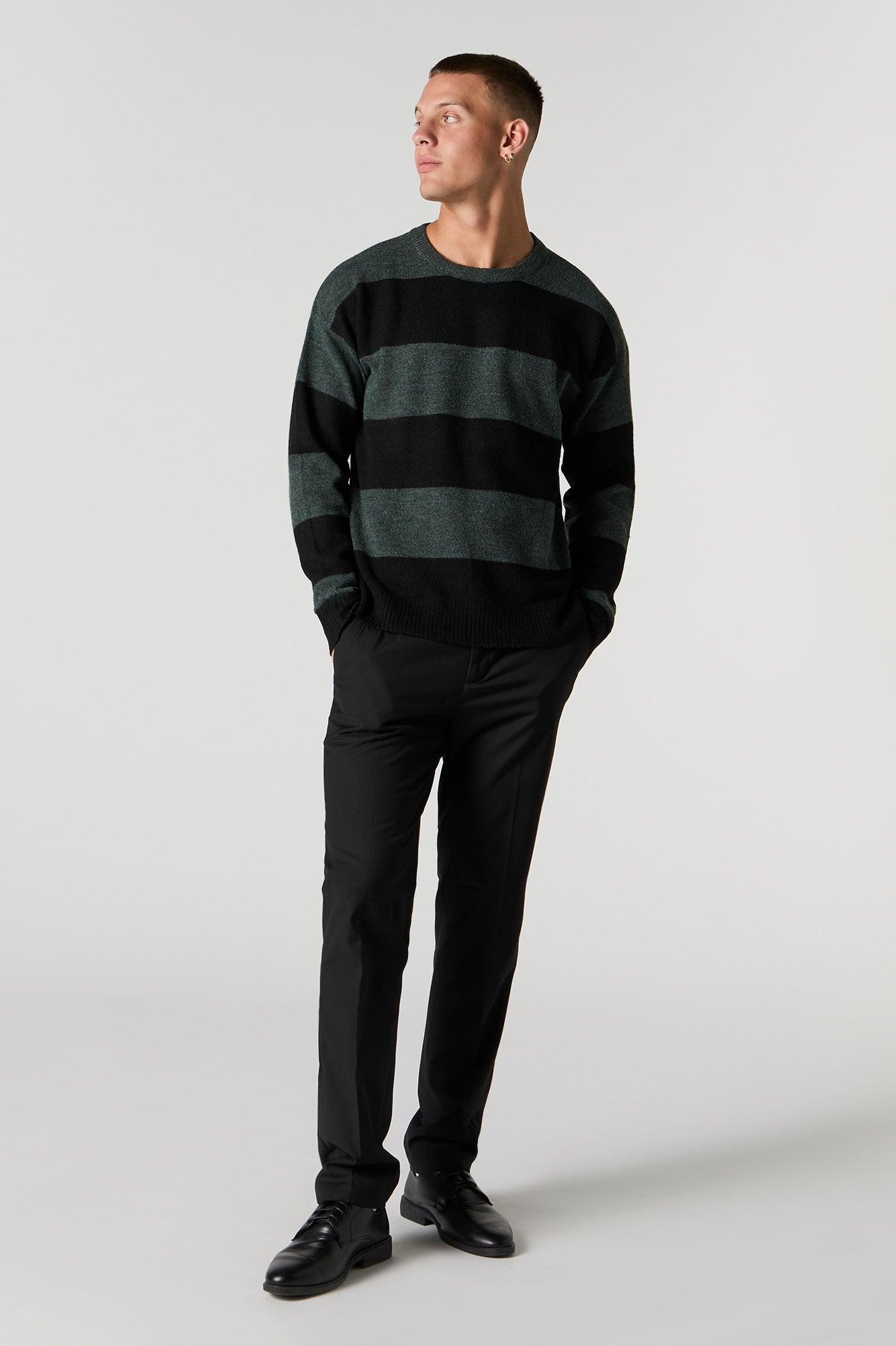 Mossy Wide Striped Relaxed Sweater Male Product Image
