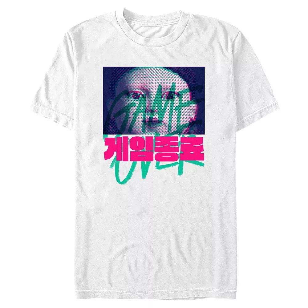 Men's Squid Game The Doll Game Over Graphic Tee, Size: XS, White Product Image