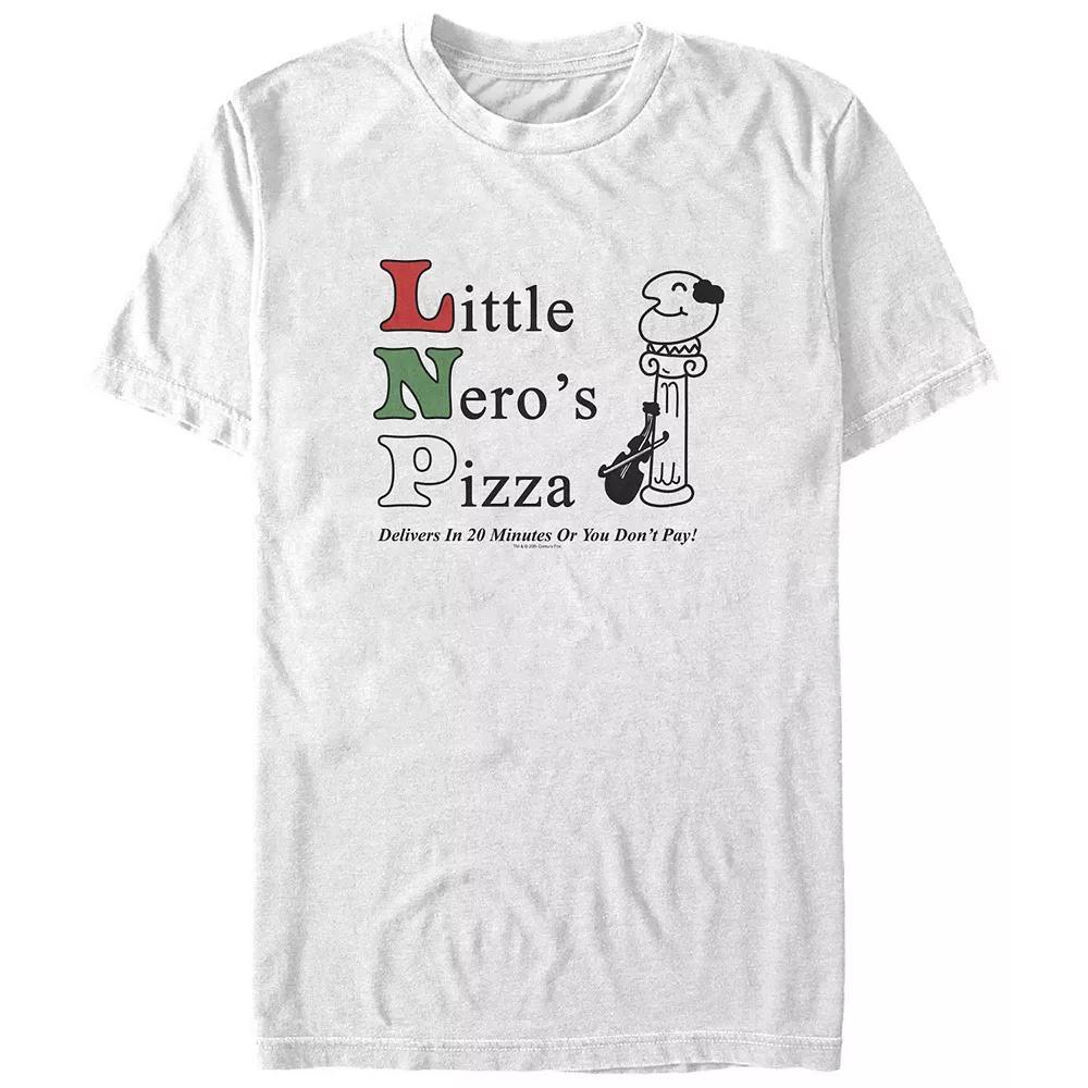 Big & Tall Home Alone Little Nero's Pizza Graphic Tee, Men's, Size: 5XL, White Product Image