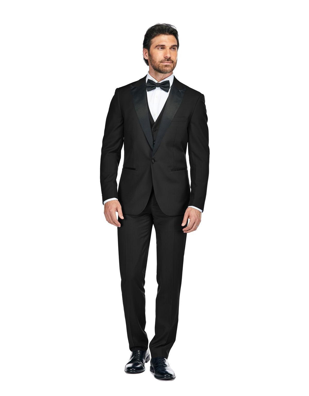 Gino Vitale Mens 3-Piece Slim Fit Tuxedo with Peak Lapel Product Image