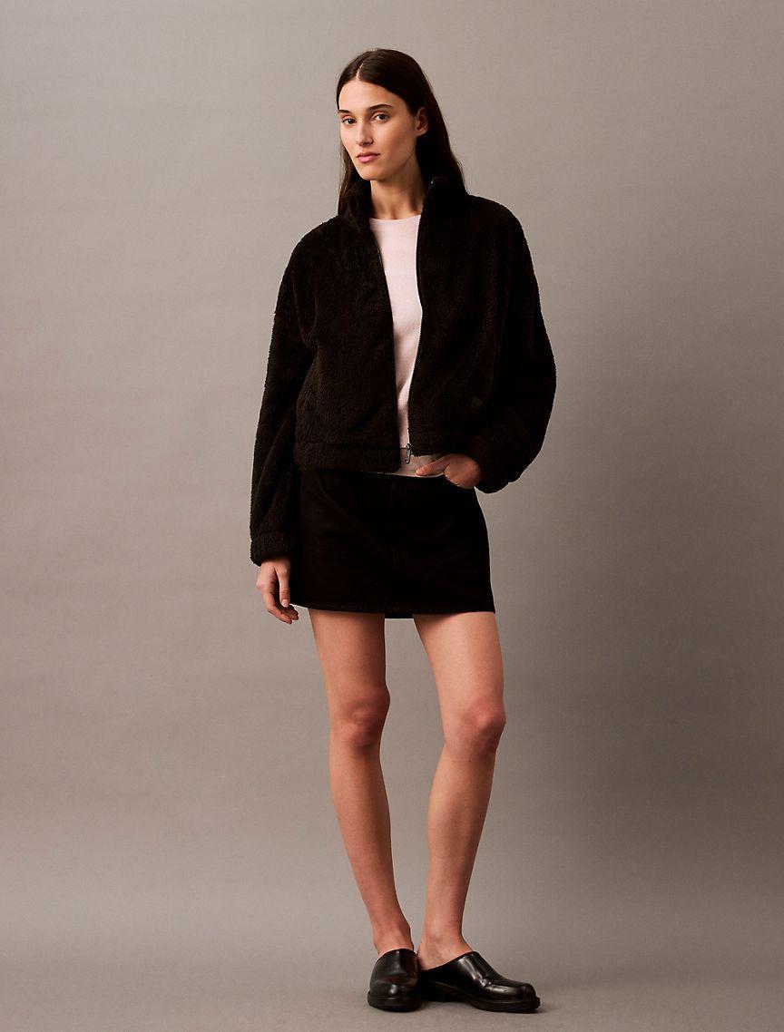 Calvin Klein Women's Sherpa Jacket - Black - S Product Image