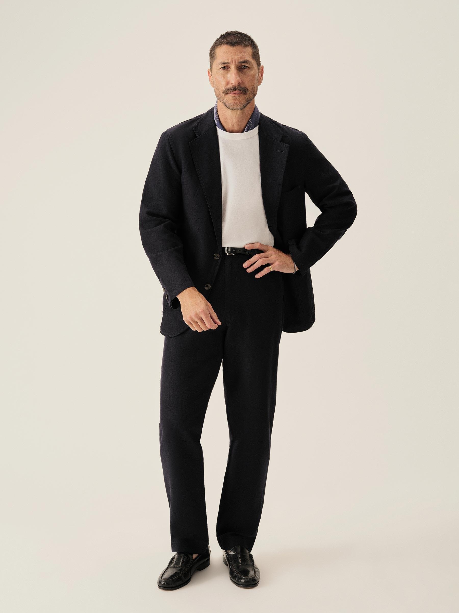 Dress Navy Capitola Linen Carry-On Jacket Product Image