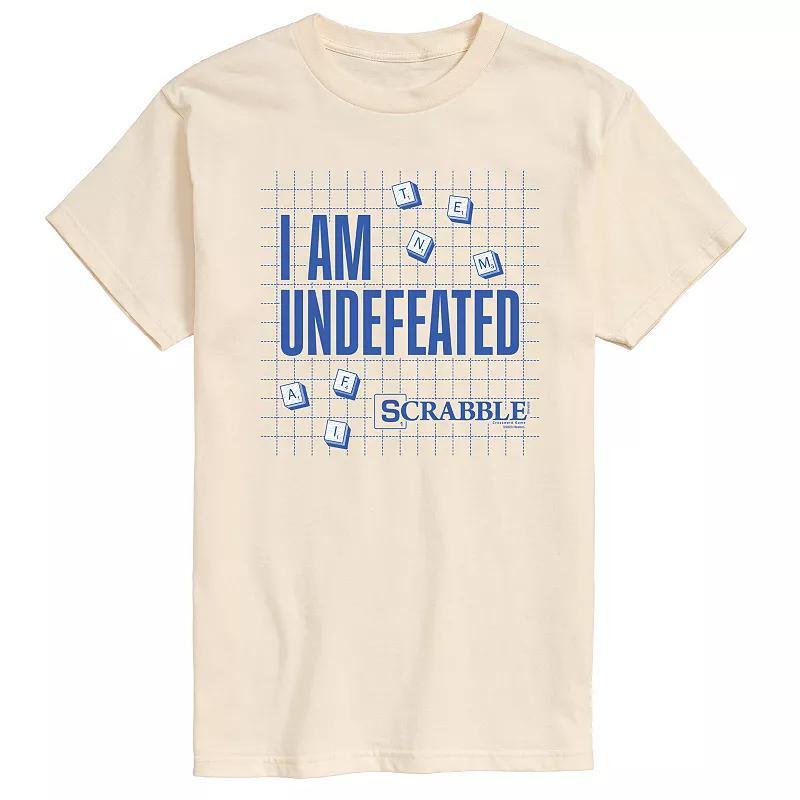 Mens Scrabble I Am Undefeated Graphic Tee by Hasbro Ivory Product Image