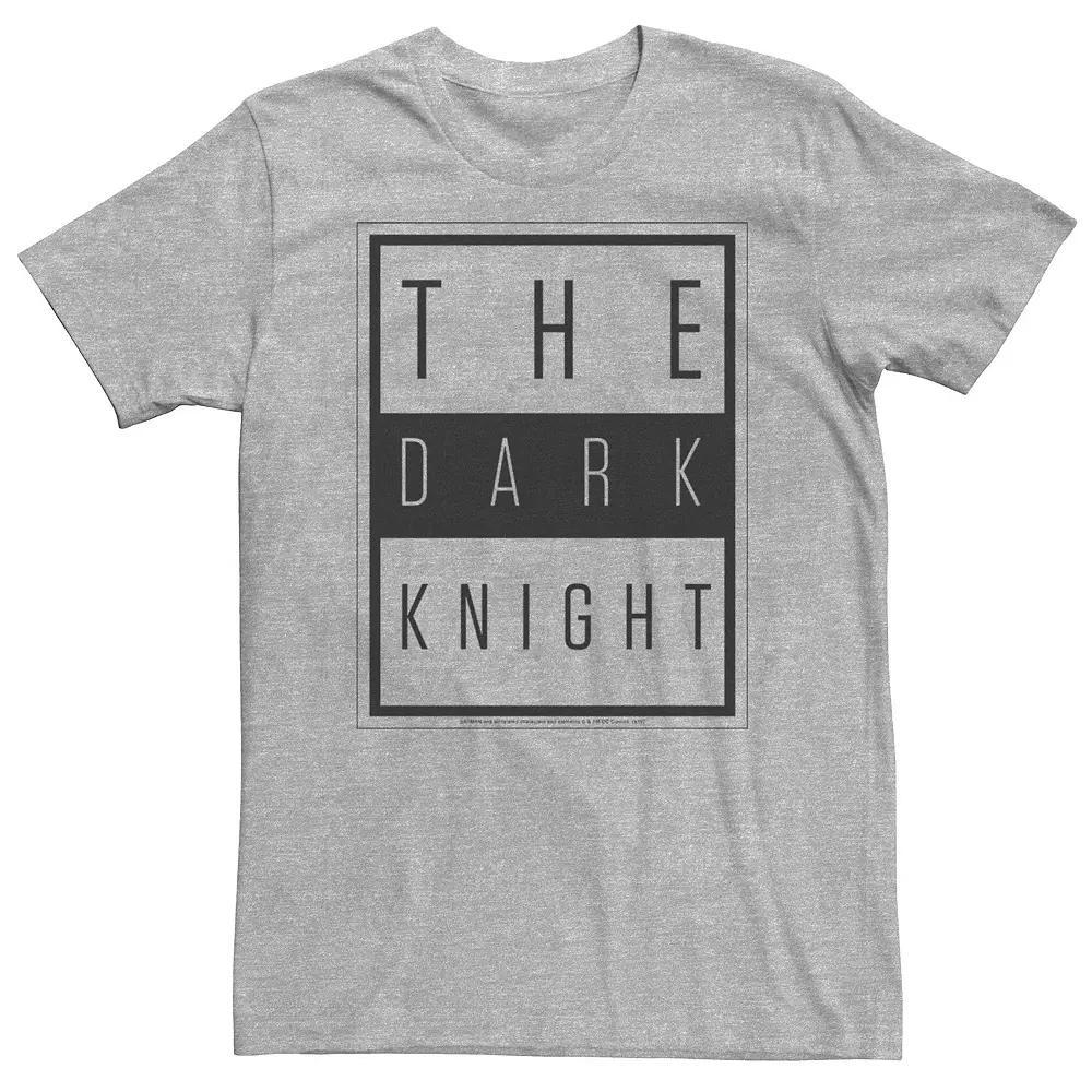Big & Tall DC Comics Batman The Dark Knight Block Poster Tee, Men's, Size: 3XL, White Product Image