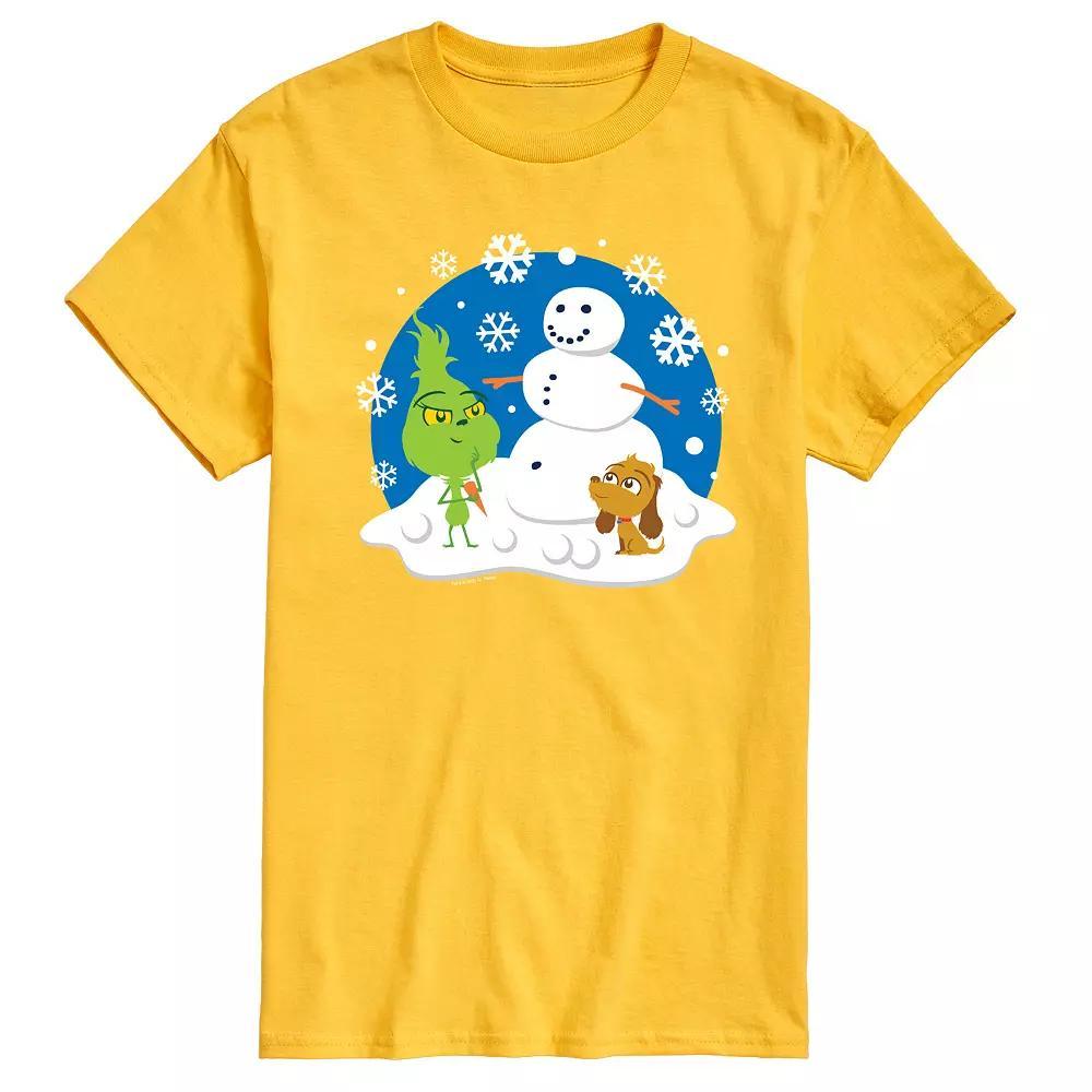 Big & Tall Dr. Seuss The Grinch Building Snowman Graphic Tee, Mens Product Image
