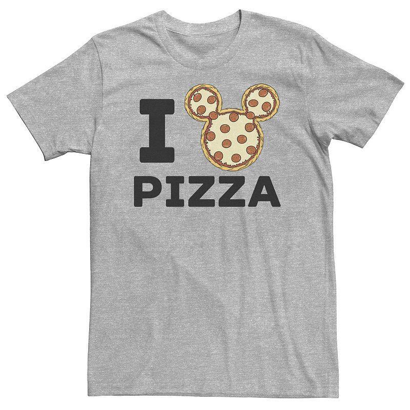 Big & Tall Disney Mickey & Friends Mickey Pizza Tee, Men's, Size: 3XL Tall, Athletic Grey Product Image