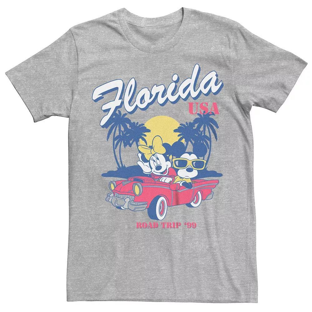 Men's Disney's Mickey and Minnie Road Trip Tee, Size: Small, Athletic Grey Product Image