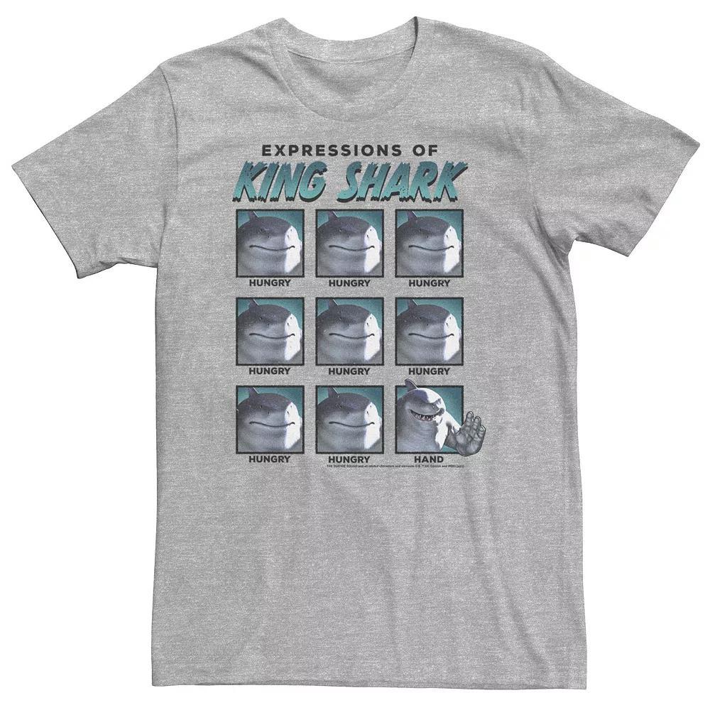 Big & Tall DC Comics The Suicide Squad Expressions Of King Shark Tee, Men's, Size: 4XL, Athletic Grey Product Image