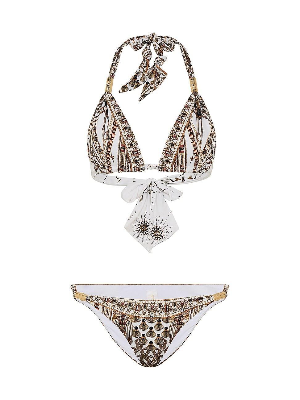 Womens Goddess Energy Printed Triangle Bikini Product Image