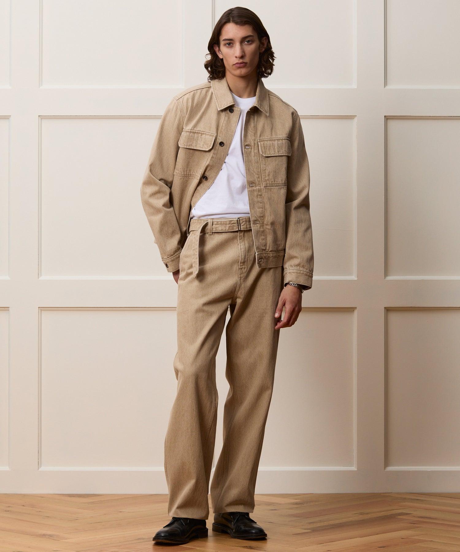 Relaxed Self Belted Denim Pant Male Product Image