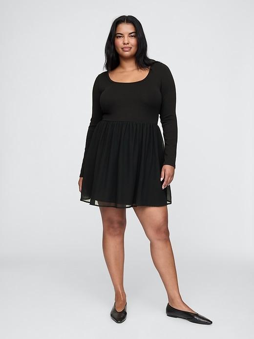 Mixed Media Mini Dress Product Image