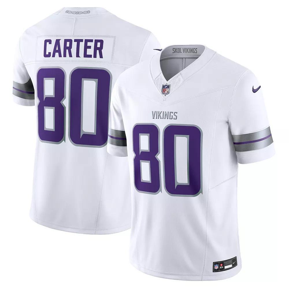 Men's Nike Cris Carter White Minnesota Vikings Alternate Vapor F.U.S.E. Retired Player Limited Jersey, Size: 3XL Product Image