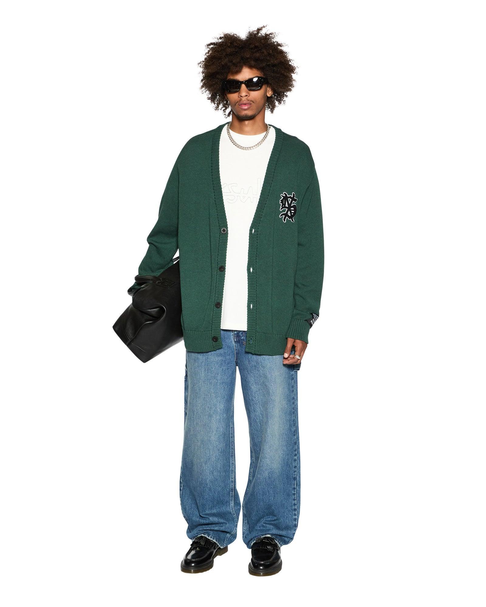DUG OUT KNIT CARDIGAN MILITARY Male Product Image