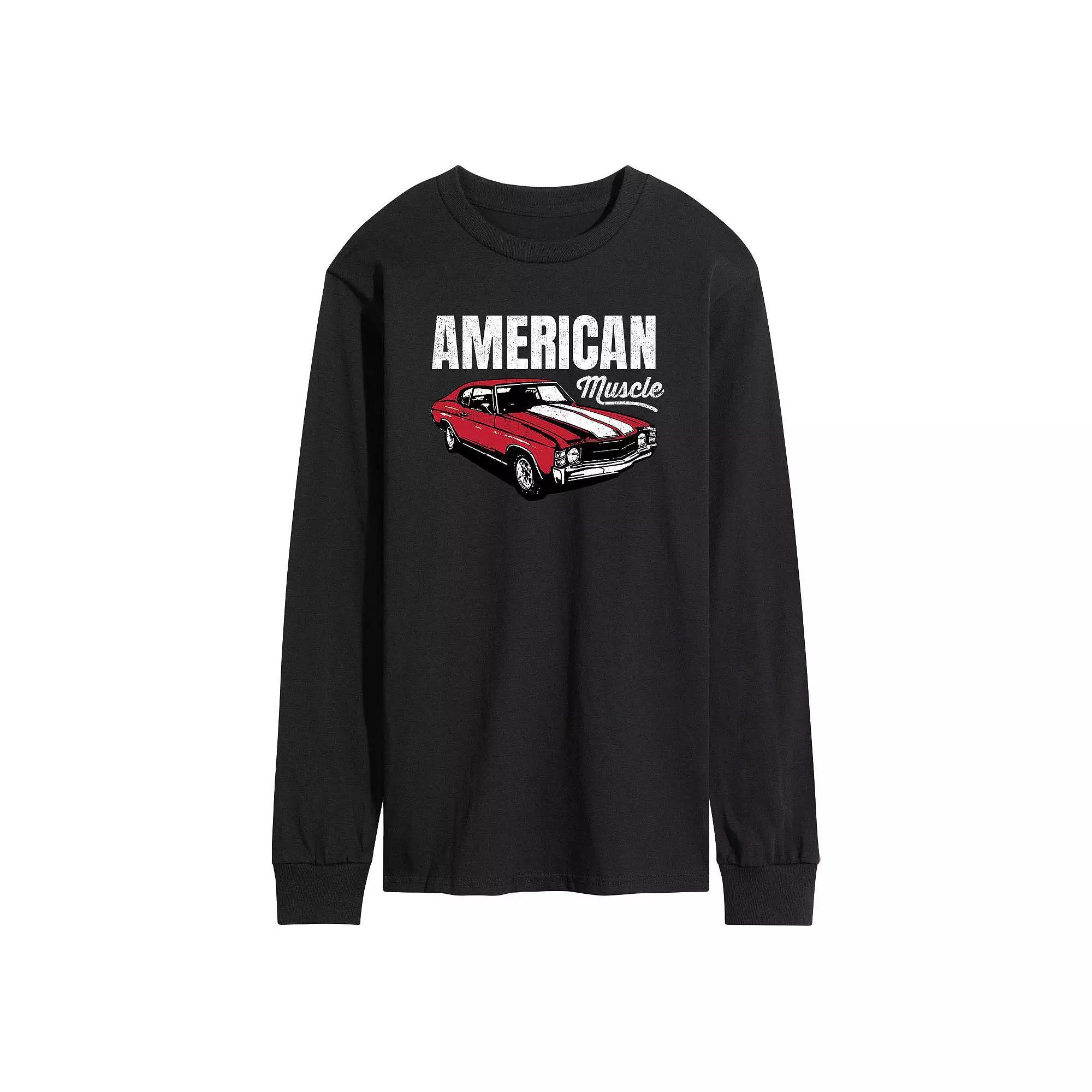 Mens American Muscle Long Sleeve Graphic Tee Product Image