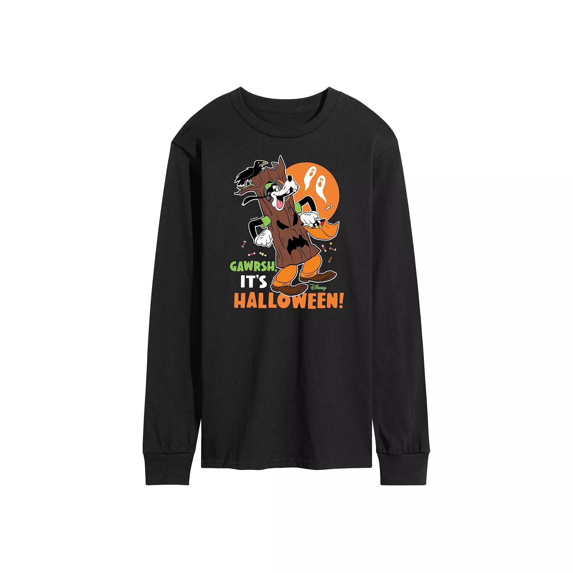 Disneys Goofy Mens Gawrsh Its Halloween Long Sleeve Graphic Tee Product Image