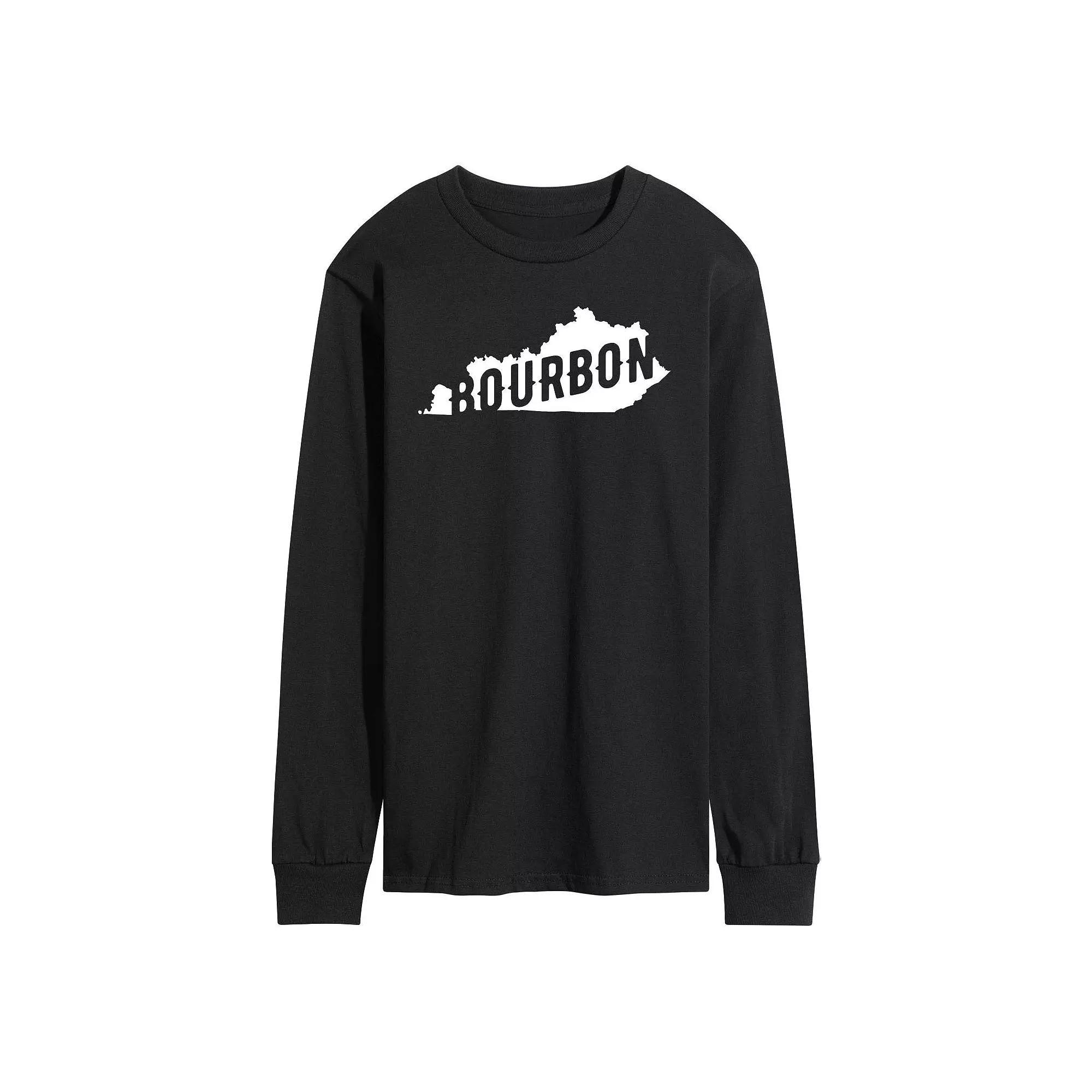 Mens Kentucky Bourbon Long Sleeve Graphic Tee Blue Product Image