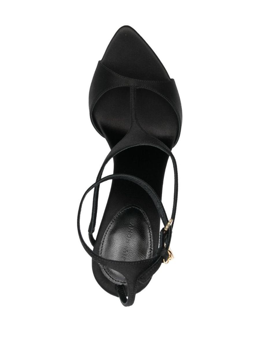 GIVENCHY Black Leather And Fabric Sandal Product Image