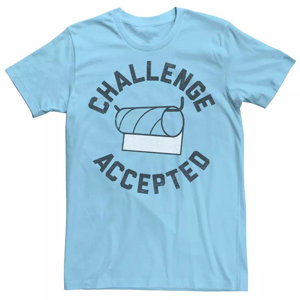 Men's Toilet Paper Challenge Accepted Humor Tee, Size: Small, Light Blue Product Image