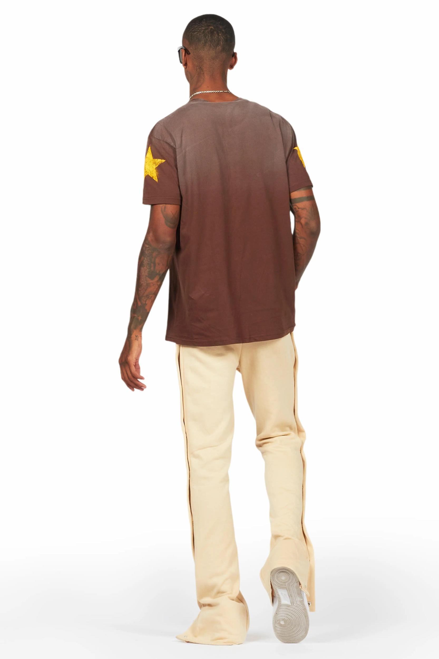 Alpine Beige Baggy Snap Button Pant Male Product Image
