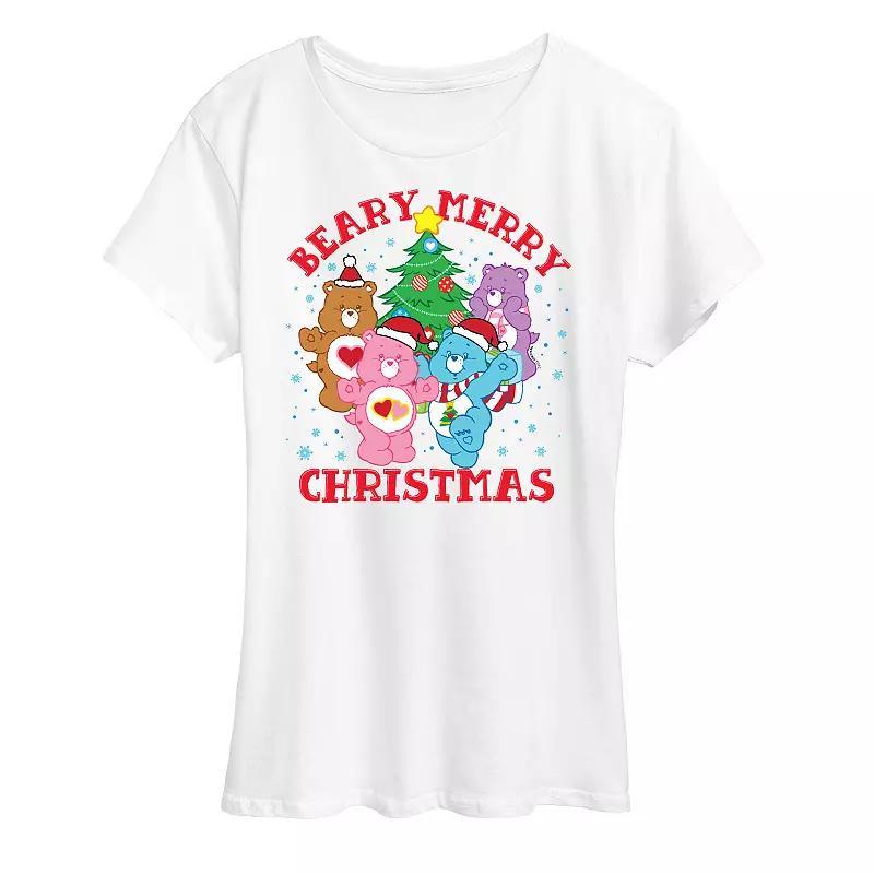 Womens Care Bears Beary Merry Christmas Graphic Tee, Girls Product Image