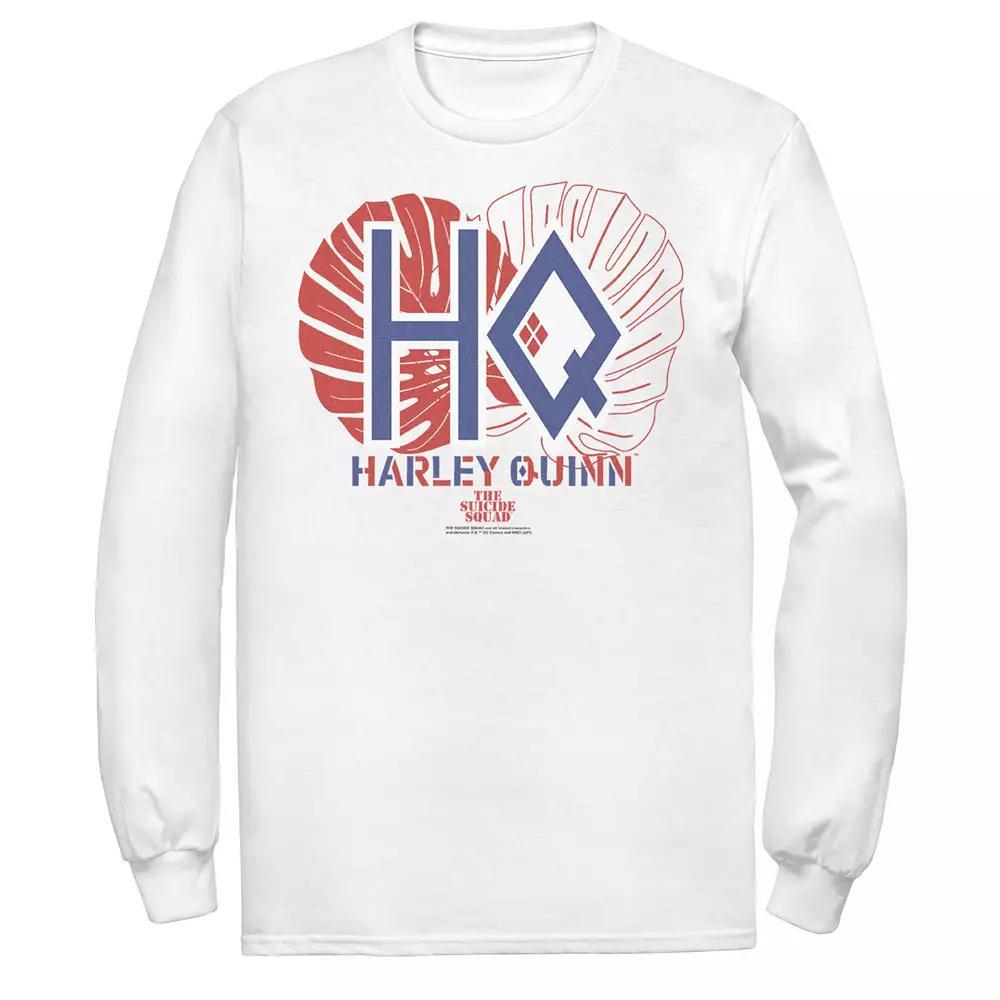 Men's The Suicide Squad Harley Quinn Red And Blue Logo Tee, Size: XL, White Product Image