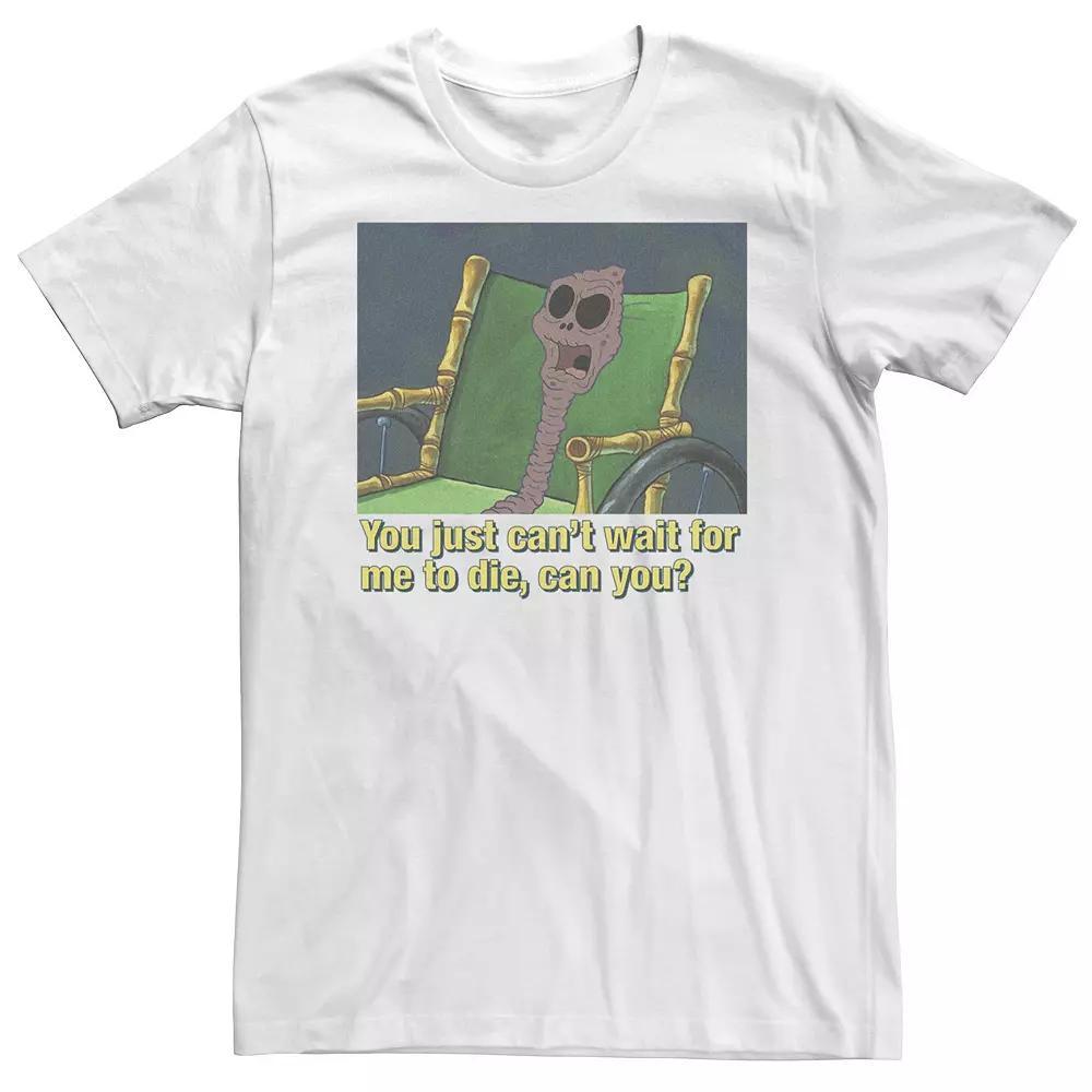 Big & Tall SpongeBob SquarePants "You Just Can't Wait For Me To Die, Can You?" Skeleton Tee, Men's, Size: 3XL Tall, White Product Image