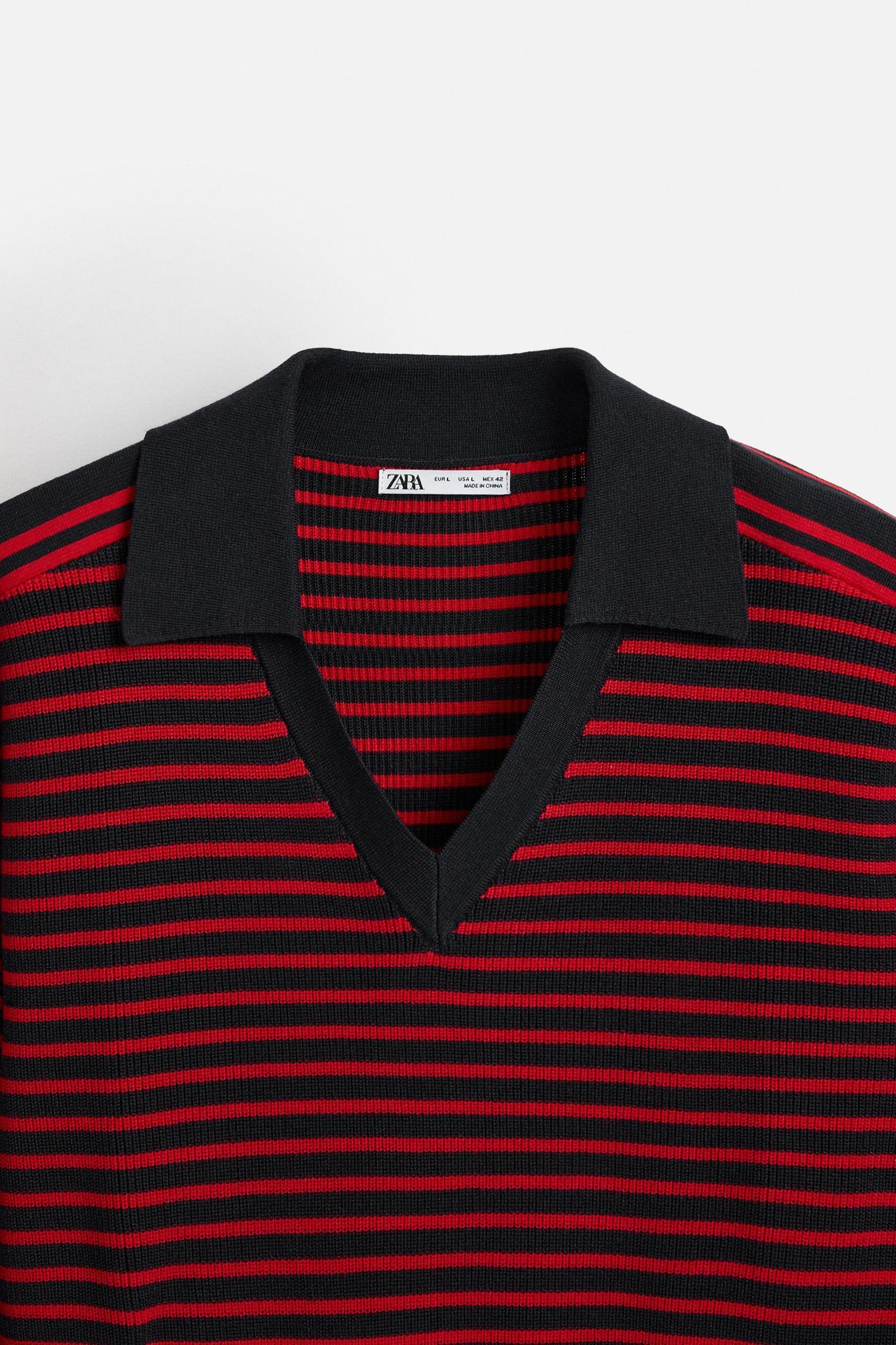 STRIPED KNIT POLO LIMITED EDITION Product Image