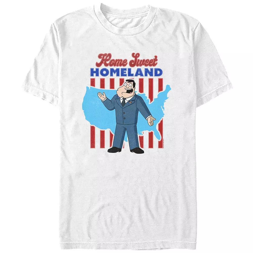 Men's American Dad Home Sweet Homeland Graphic Tee, Size: XS, White Product Image