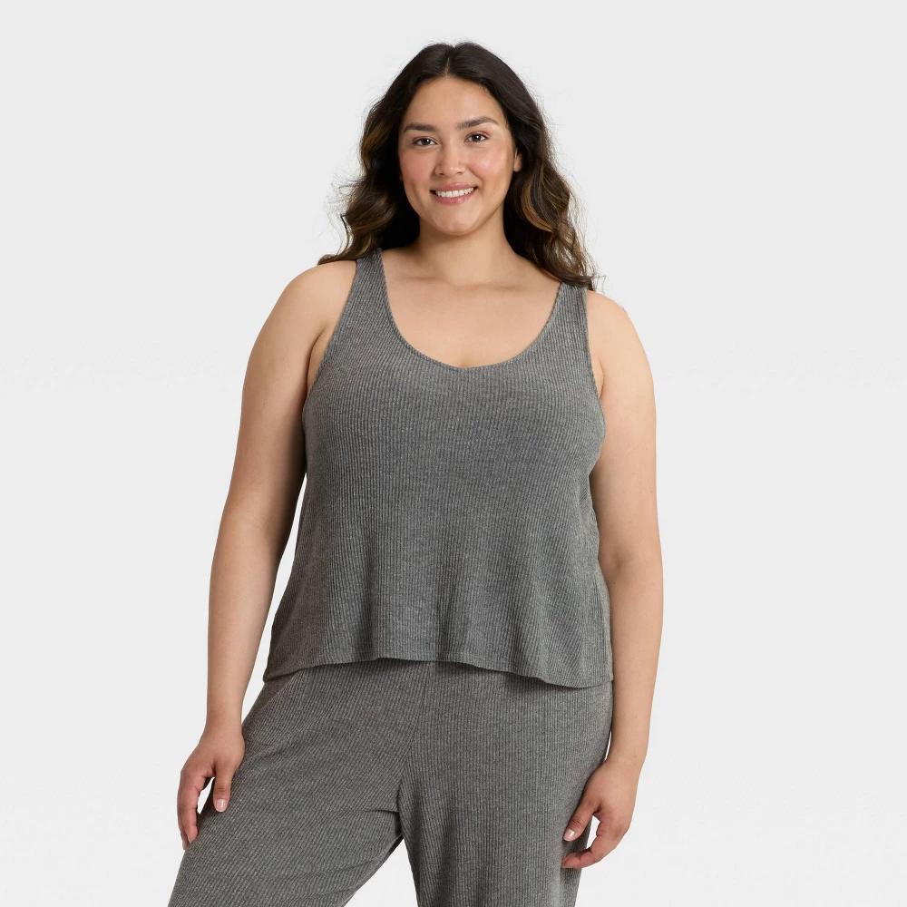 Women's Cozy Ribbed Pajama Tank Top - Auden™ Product Image