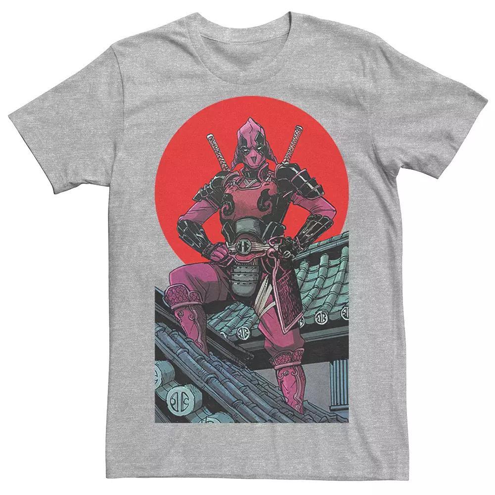 Men's Marvel's Deadpool Samurai Sunset Poster Tee, Size: 3XL, Athletic Grey Product Image