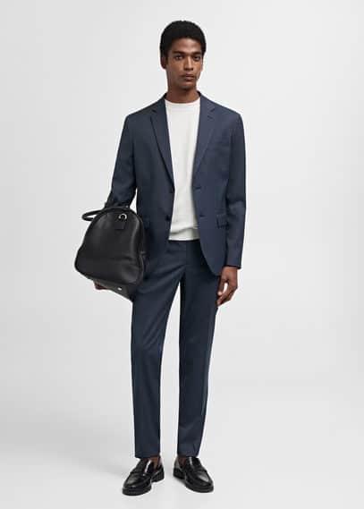 Mango Mens Super Slim-Fit Stretch Fabric Suit Blazer Product Image