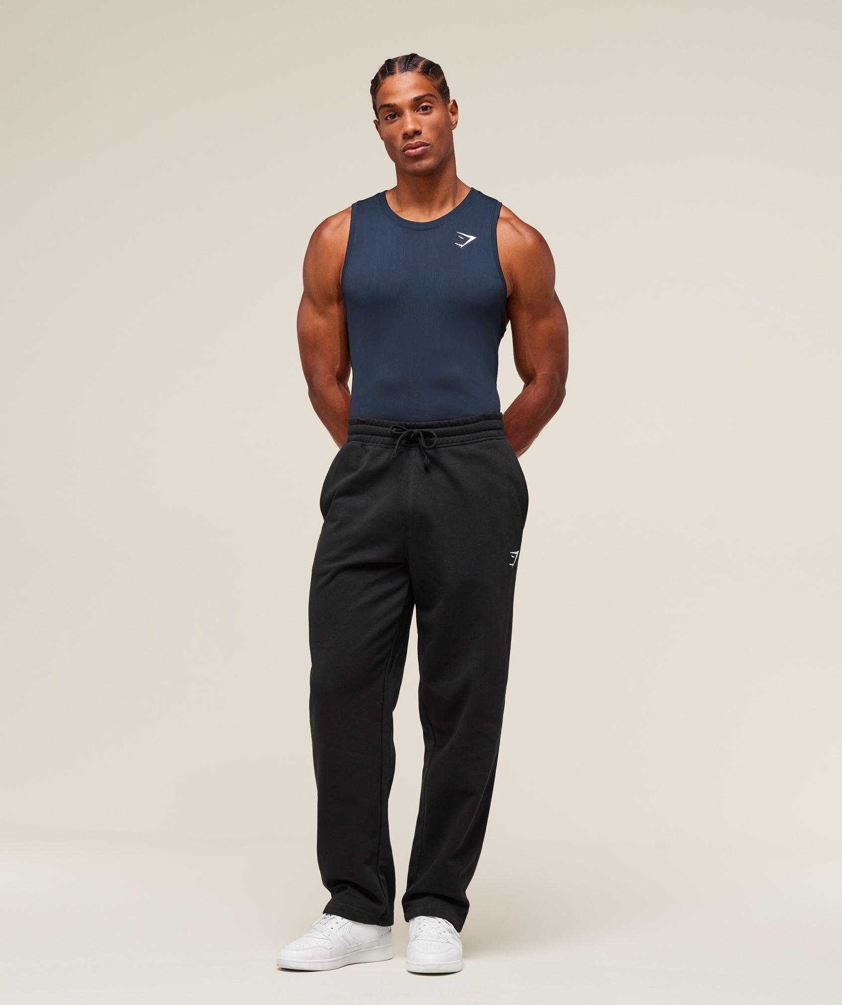 Gymshark Geo Seamless Tank - Navy/Heavy Blue Male Product Image