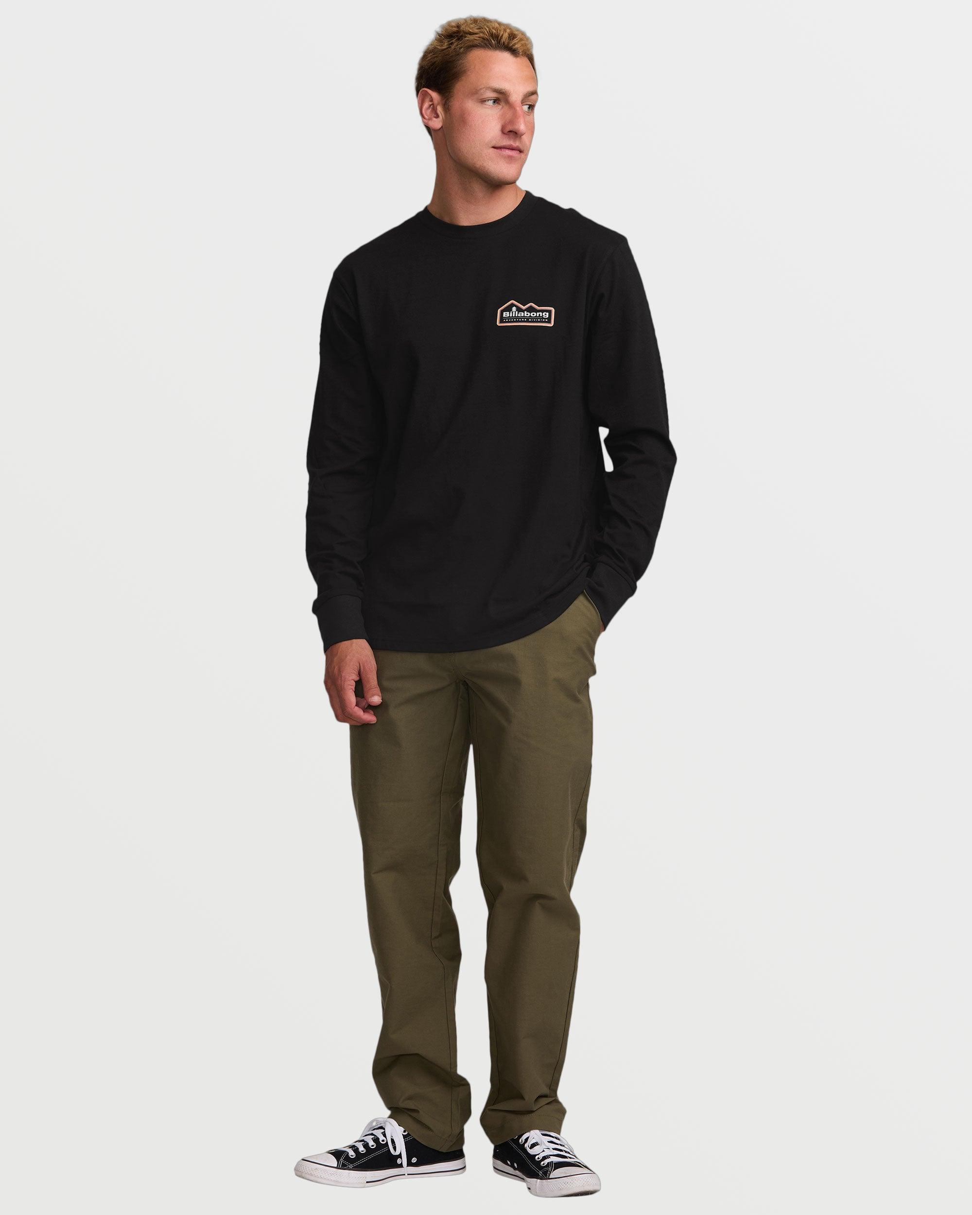 Range A/Div Long Sleeve Tee - Black Male Product Image