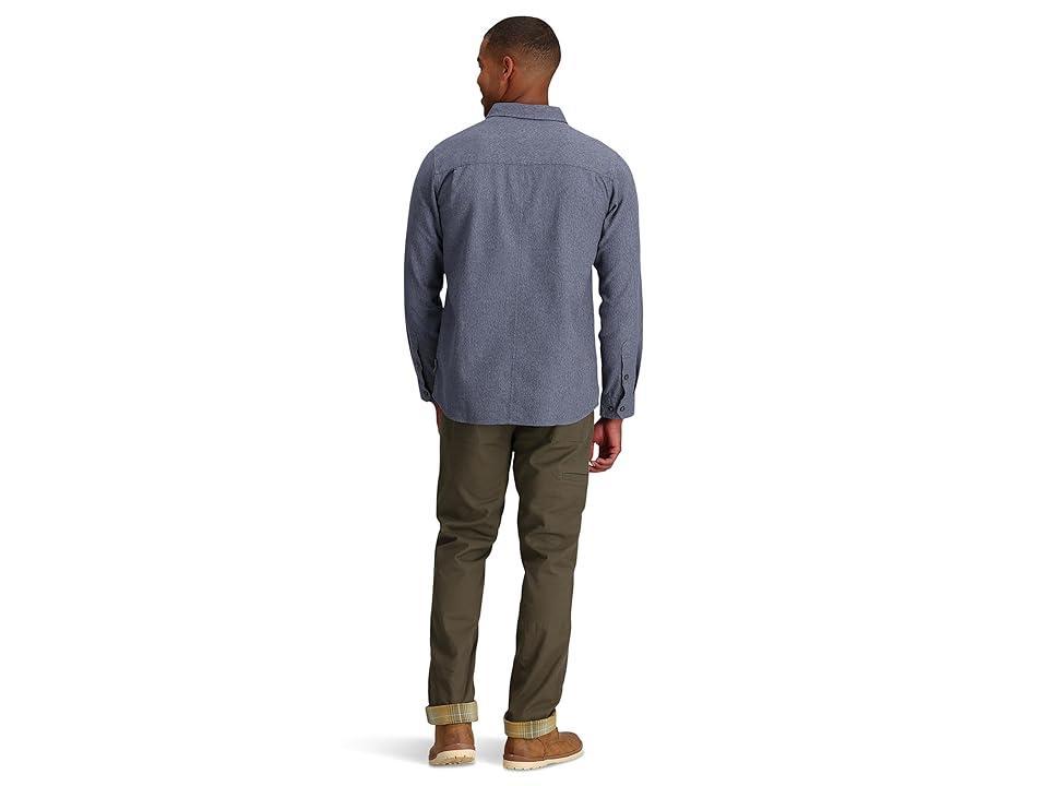 Royal Robbins Bristol Organic Cotton Twill Long Sleeve (Light Pewter) Men's Clothing Product Image