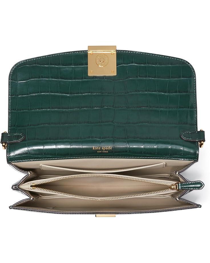 Dakota Croc Embossed Leather Small Crossbody Product Image