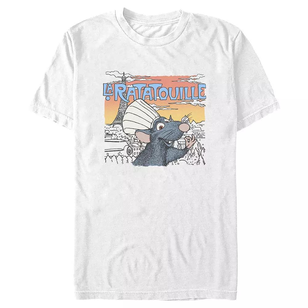 Disney / Pixar's Ratatouille Remy Wearing Chef's Hat Men's Graphic Tee, Size: Medium, Natural Product Image