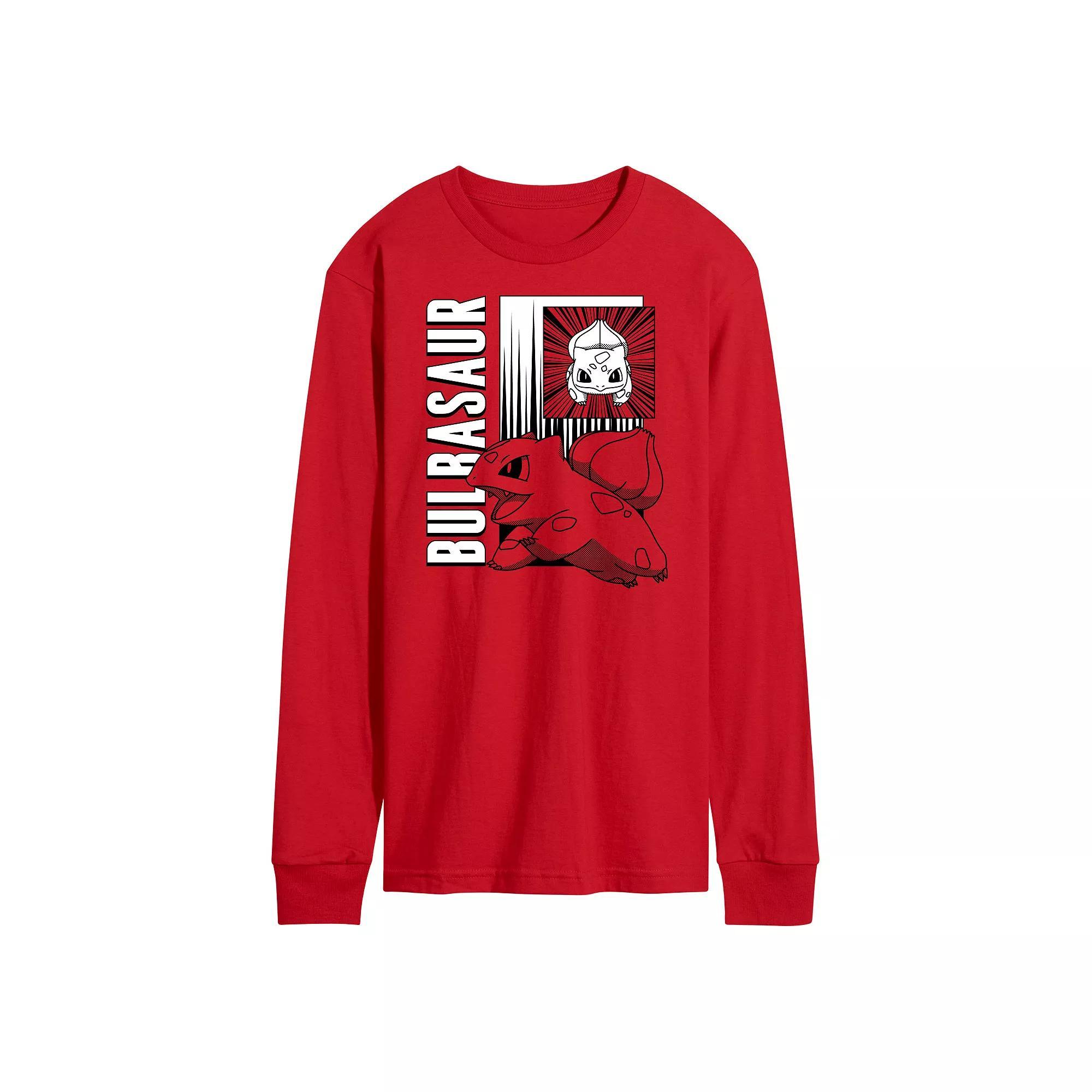 Mens Pokemon Bulbasaur Long Sleeve Graphic Tee Product Image