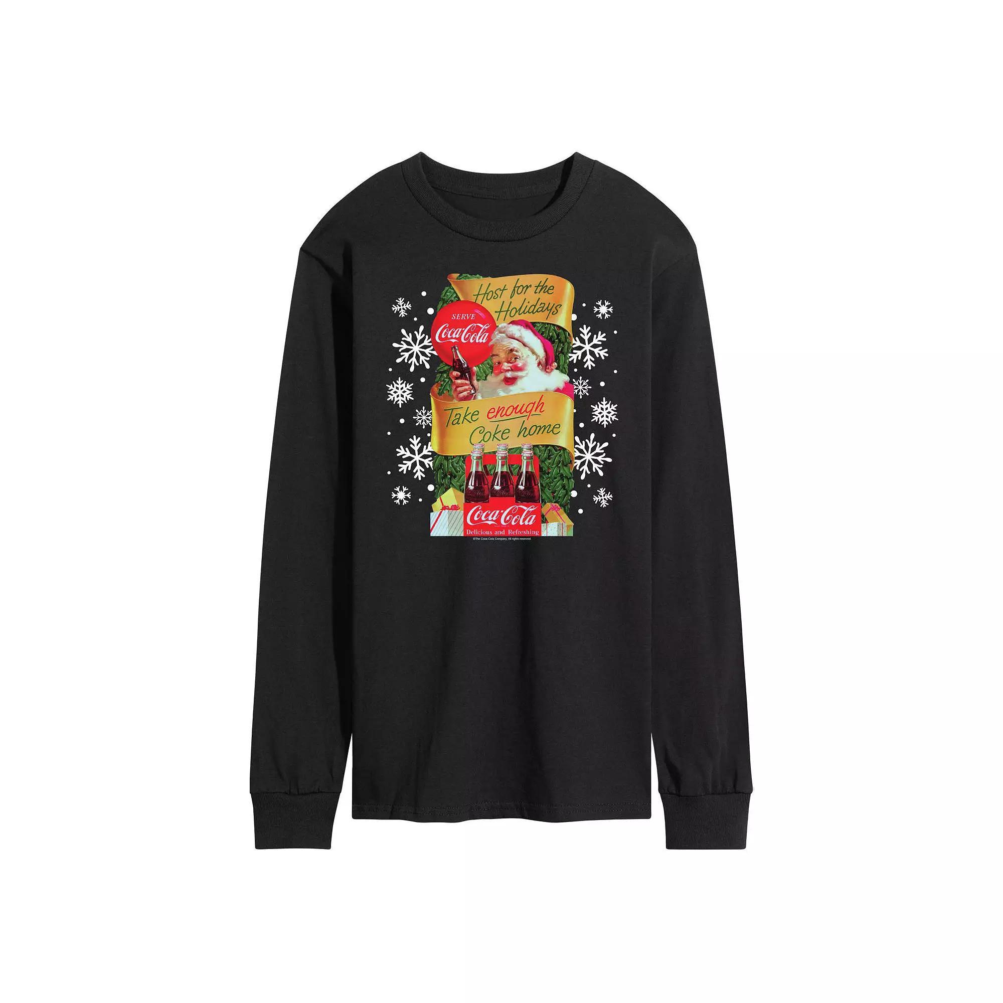 Mens CocaCola Host The Holidays Long Sleeve Graphic Tee Product Image