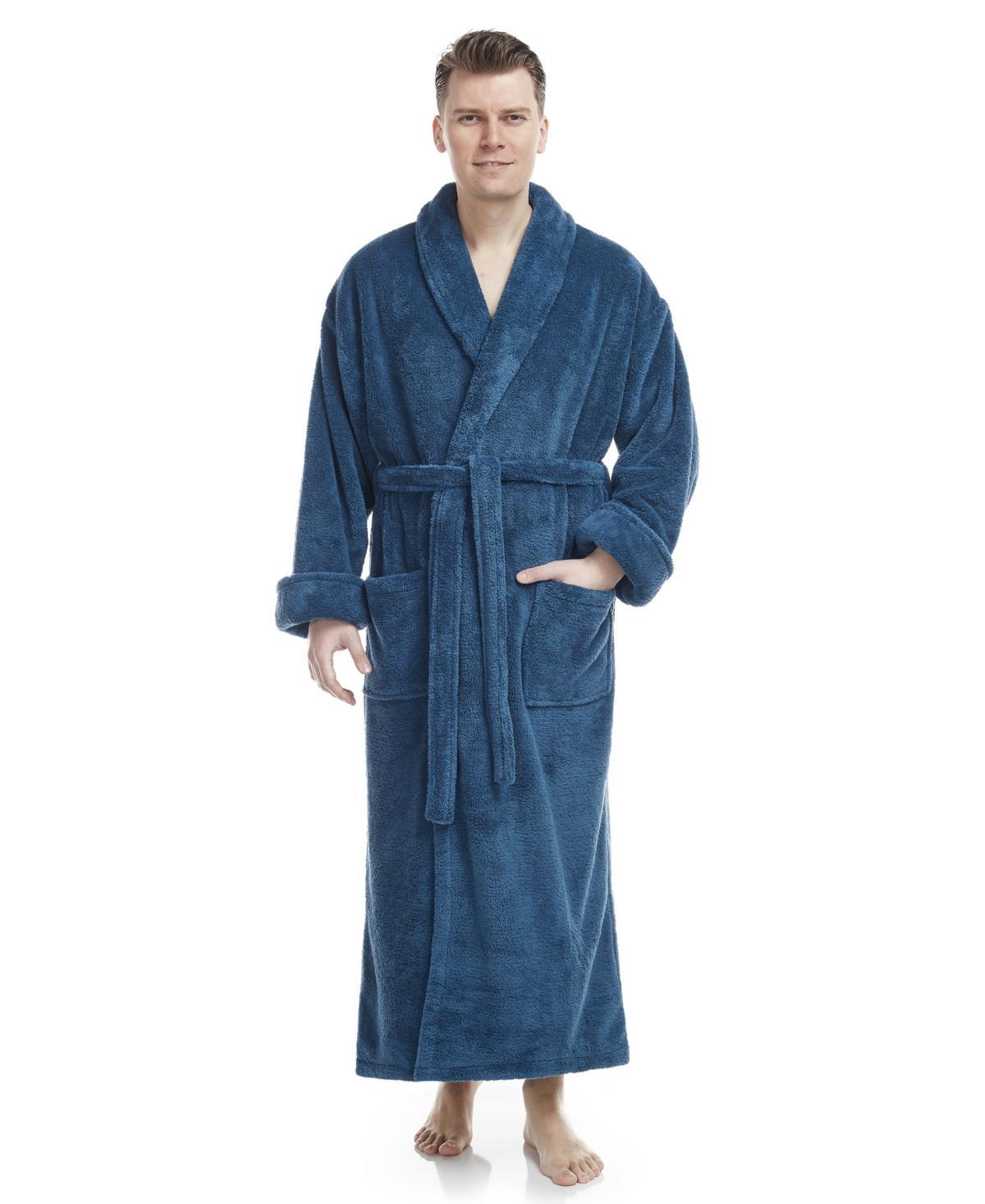 Arus Mens Shawl Collar Full Ankle Length Fleece Bathrobe Product Image