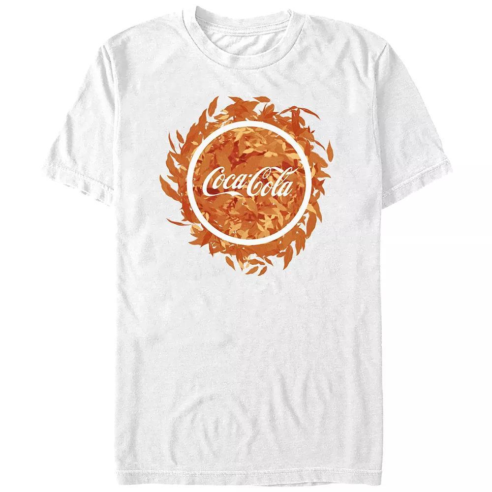 Men's Coca-Cola Autumn Leaves Graphic Tee, Size: Small, White Product Image