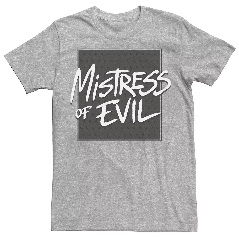 Disney's Maleficent Mistress Of Evil Text Men's Tee, Size: Large, Athletic Grey Product Image