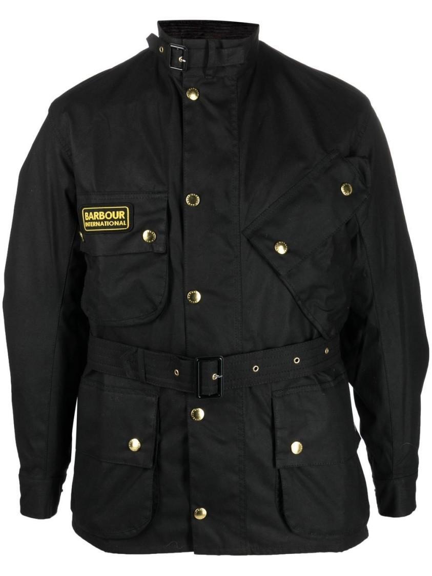 BARBOUR Men's International Wax Jacket In Black Product Image