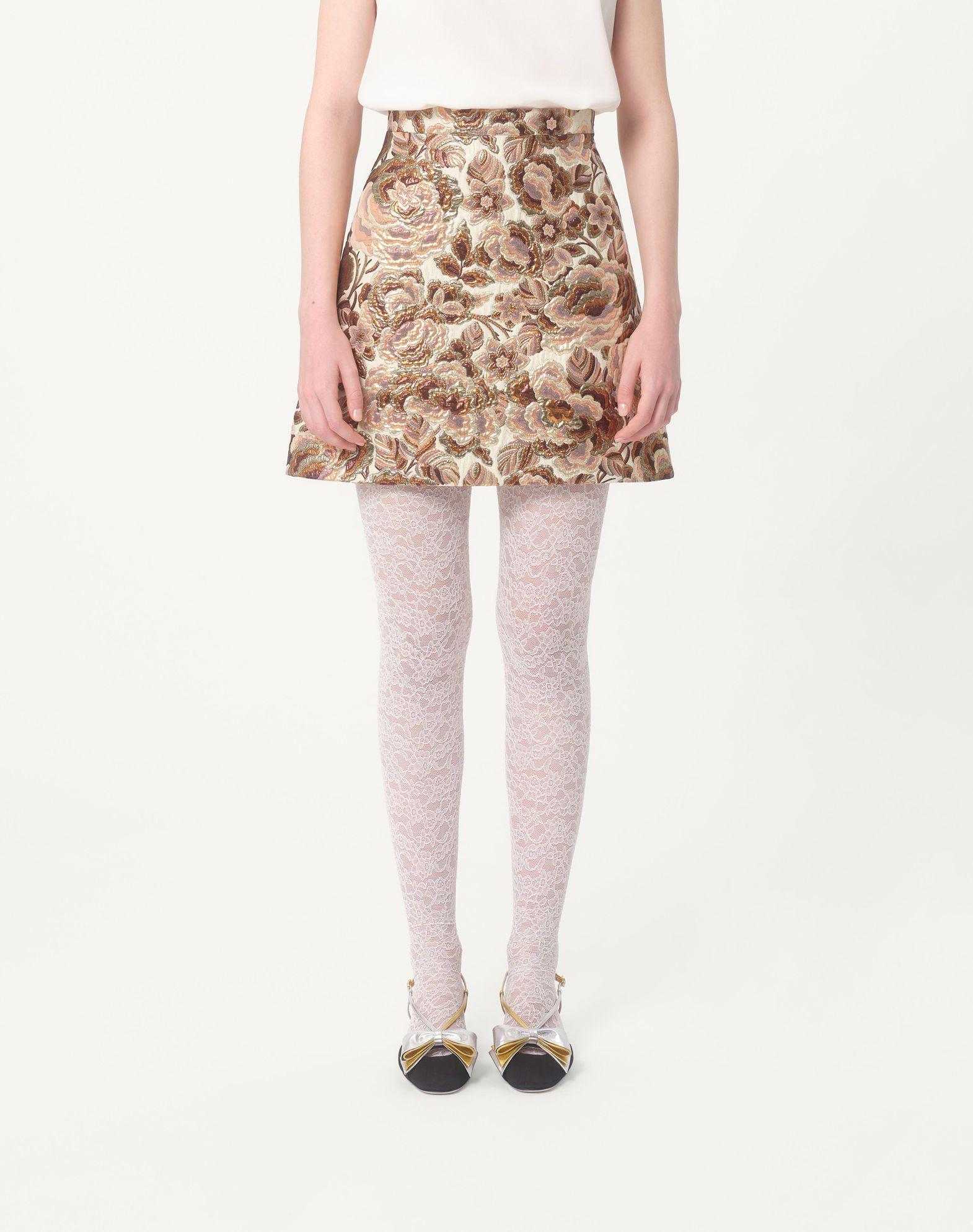 Apres L'Hiver Matelasse' Rose Lurex Skirt  Product Image
