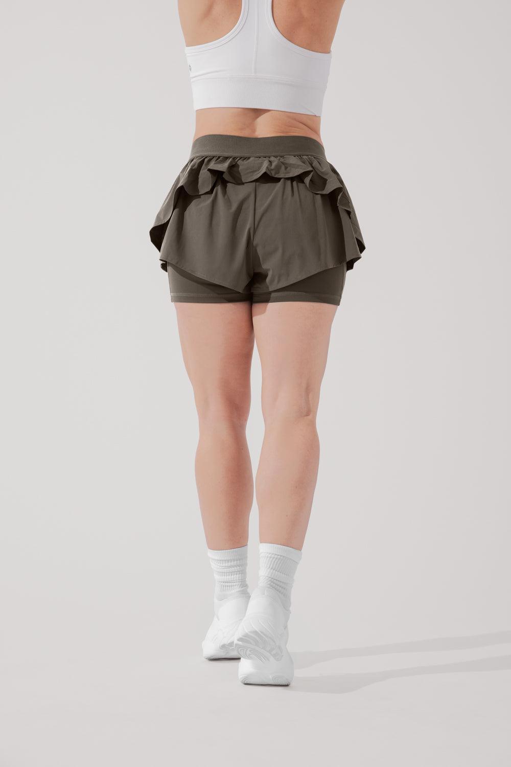On the Run Ruffle Short - Blue Breeze Product Image