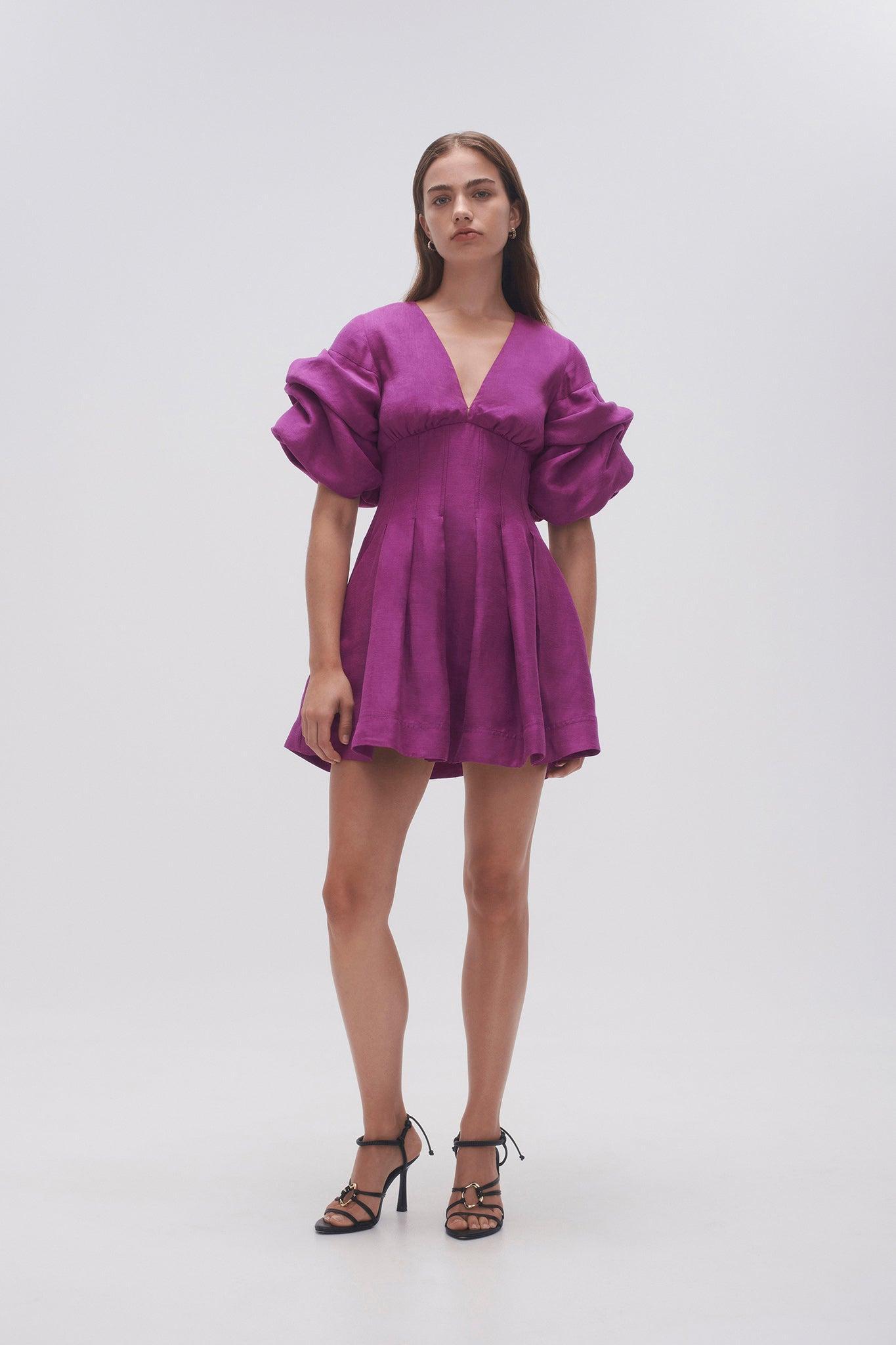 Adelie Puff Sleeve Mini Dress Product Image