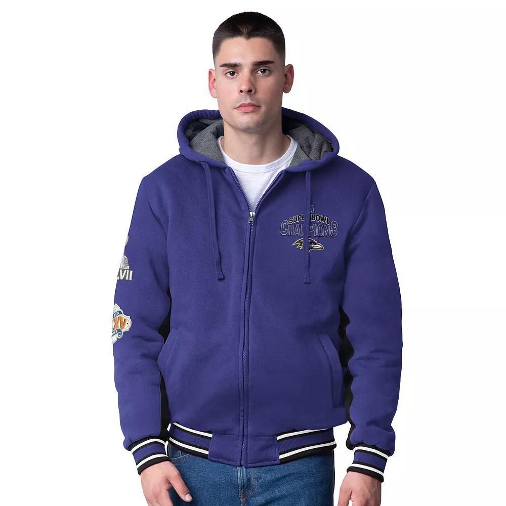 Men's G-III Extreme Purple Baltimore Ravens No Huddle Commemorative Full-Zip Hoodie Jacket, Size: Large Product Image