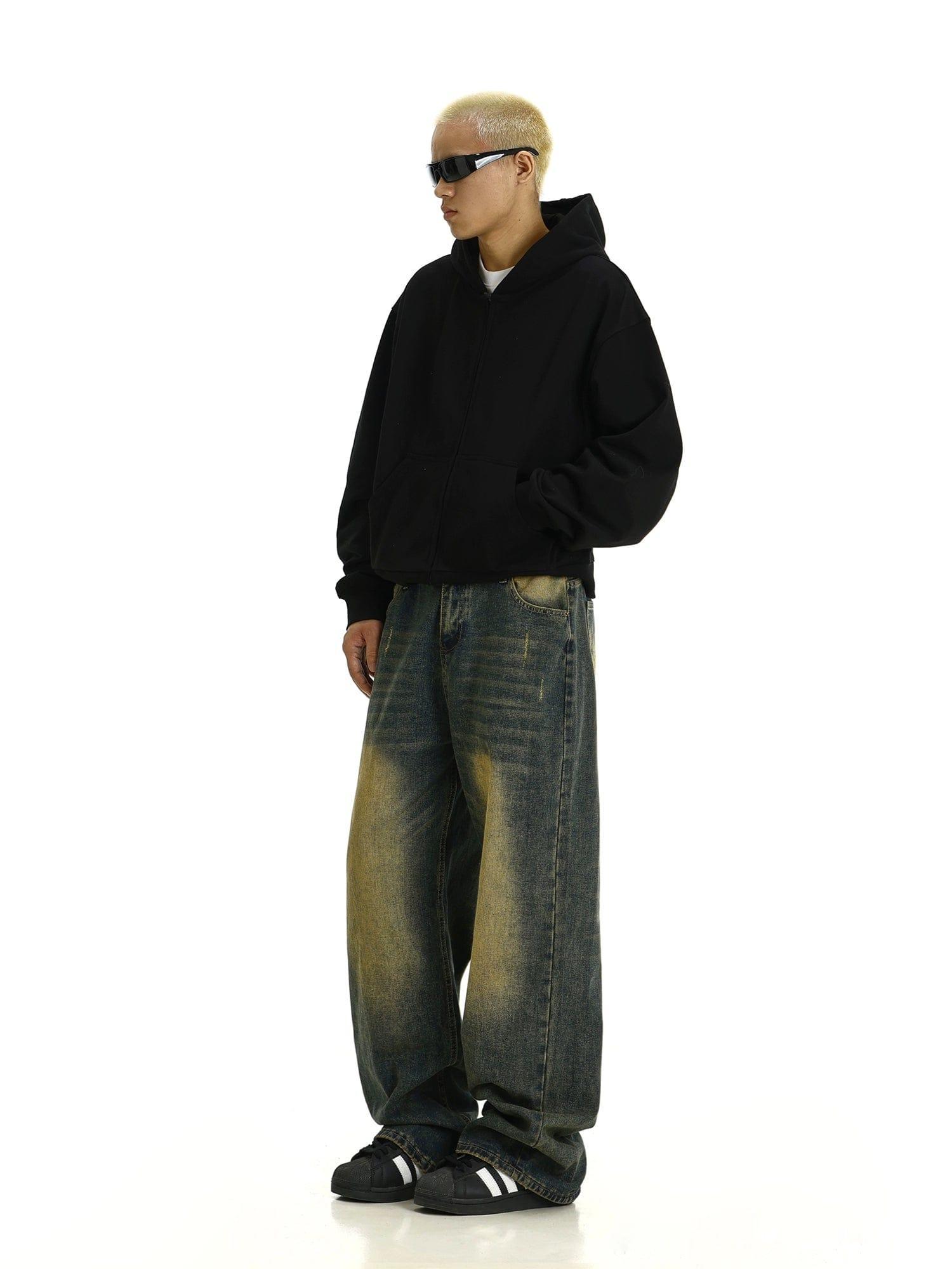 RT No. 11953 WASHED BLUE DENIM STRAIGHT JEANS Product Image